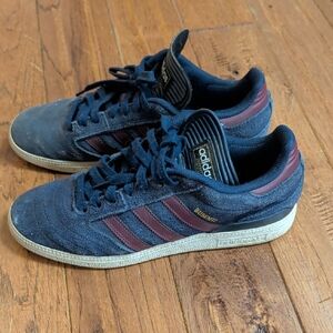 Adidas Busenitz Pro Collegiate Men's Navy and Crimson Suede Sneakers